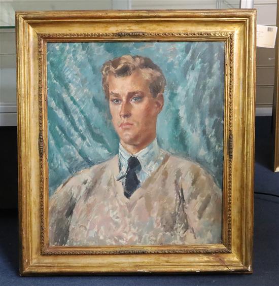 § Augustus Edwin John, O.M., R.A. (1878-1961) Portrait of a young man 24 x 20in.